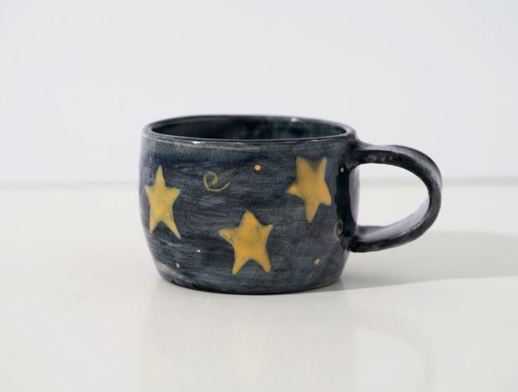 Yellow Stars Night Mug