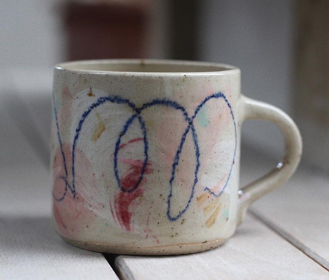 Blue Loop Speckle Mug