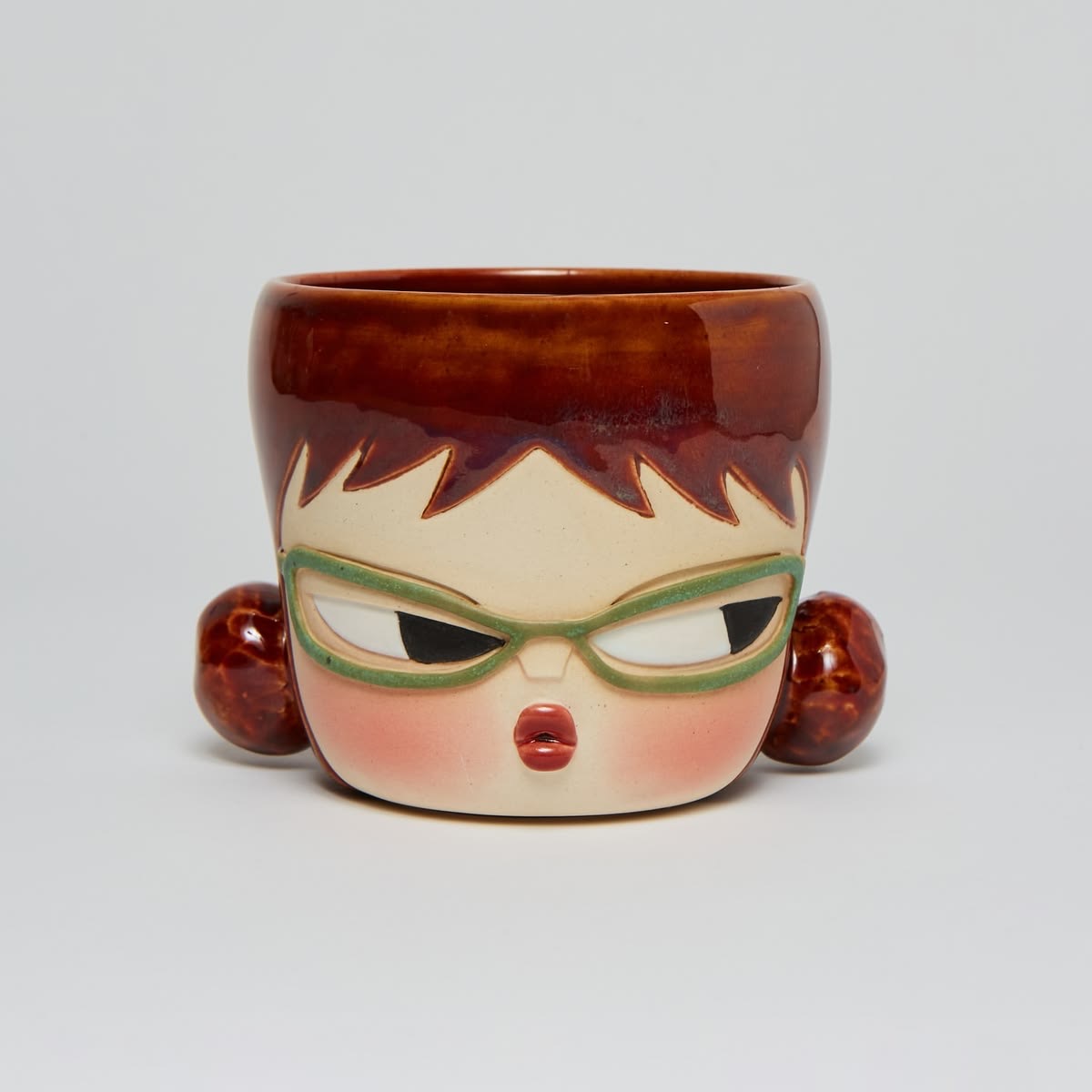 Green Glasses Face Cup