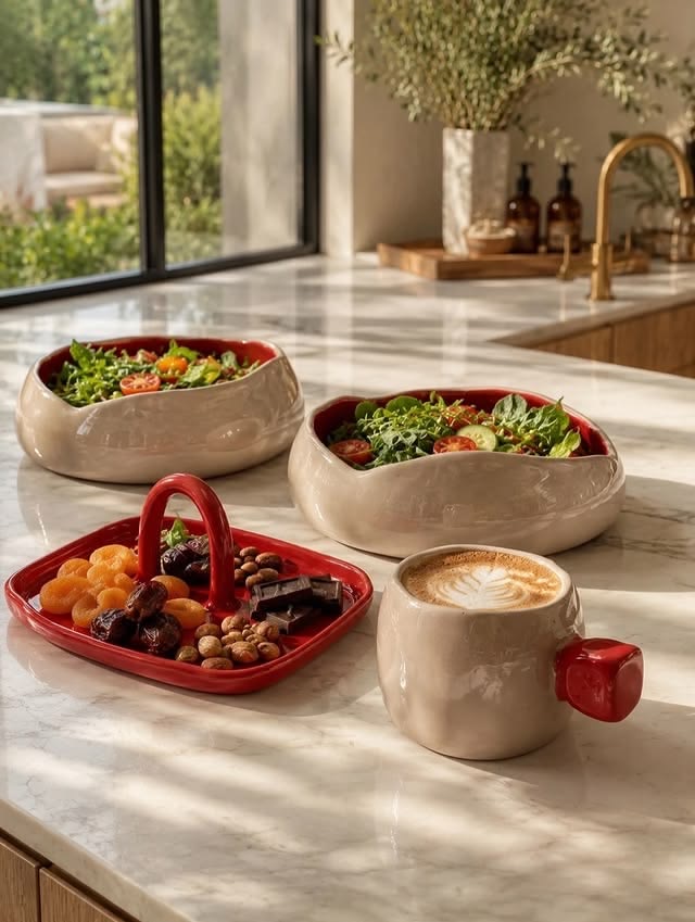 Cherry Red Dining Set