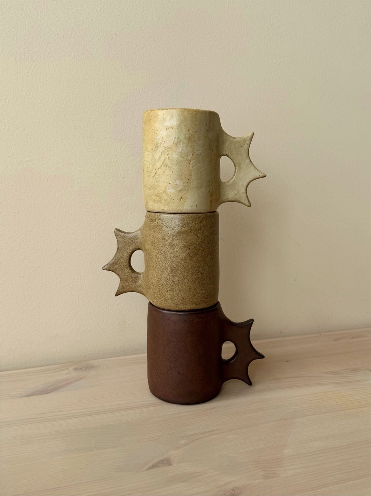 Star Handle Mug Trio